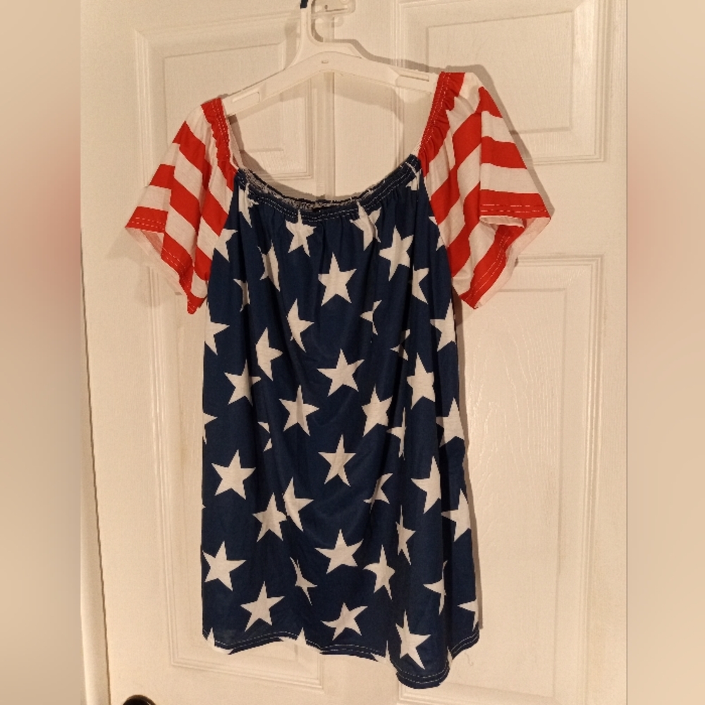 Festive Patriotic Large American Flag Dress